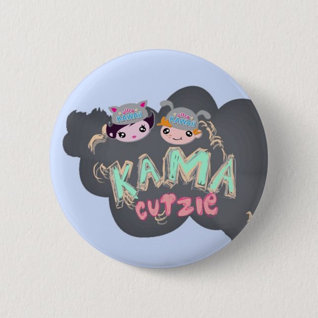 Ultra Kawaii - Kama Cutzie Knopf Button (Vorderseite)