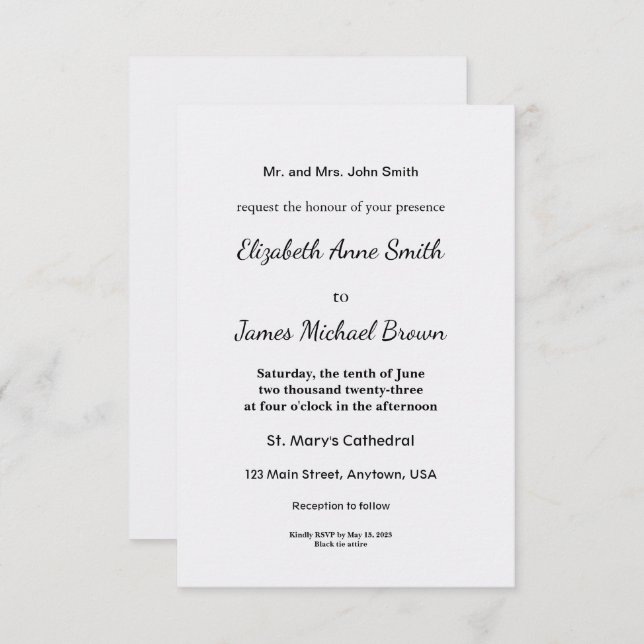 Ultra Light Gray Minimal Background Begleitkarte (Vorne/Hinten)