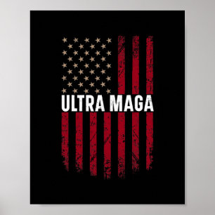 Ultra MAGA American Flag Lover Geschenke Poster