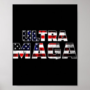Ultra Maga Donald Trump Joe Biden Republikaner Ame Poster