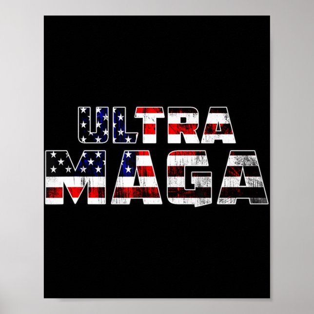 Ultra Maga Donald Trump Joe Biden Republikaner Ame Poster (Vorne)