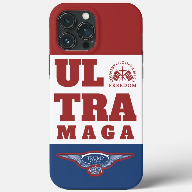 ULTRA MAGA GOD FAMILIENLAND FREEDOM TRUMP 2024 Case-Mate iPhone HÜLLE (Rückseite)