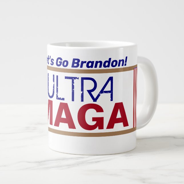 Ultra Maga Let's Go Brandon Jumbo-Tasse (Vorderseite Rechts)