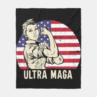 Ultra Maga Messy Bun Fleecedecke