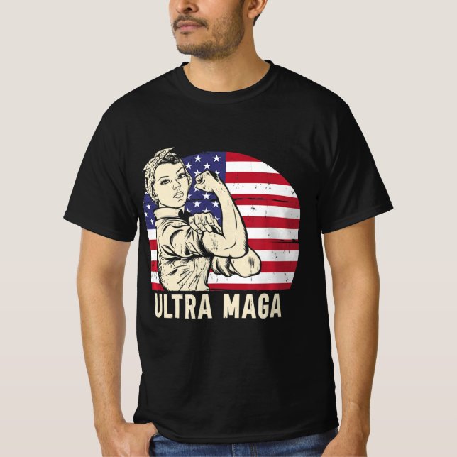 Ultra Maga Messy Bun T-Shirt (Vorderseite)