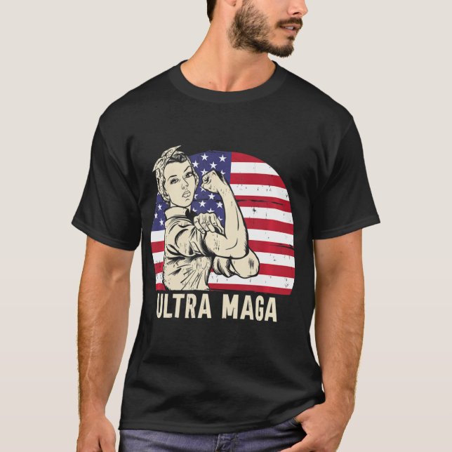 Ultra Maga Messy Bun T-Shirt (Vorderseite)
