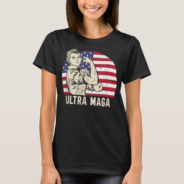 Ultra Maga Messy Bun T - Shirt (1) (Vorderseite)