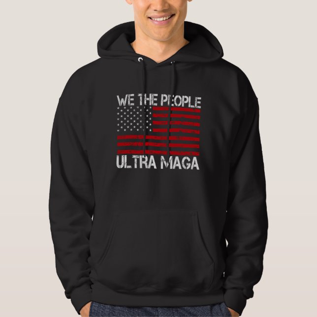 Ultra Maga Pro Trump 2024 Funny Republikaner Hoodie (Vorderseite)