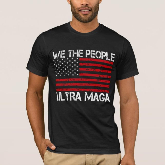 Ultra Maga Pro Trump 2024 Funny Republikaner T-Shirt (Vorderseite)