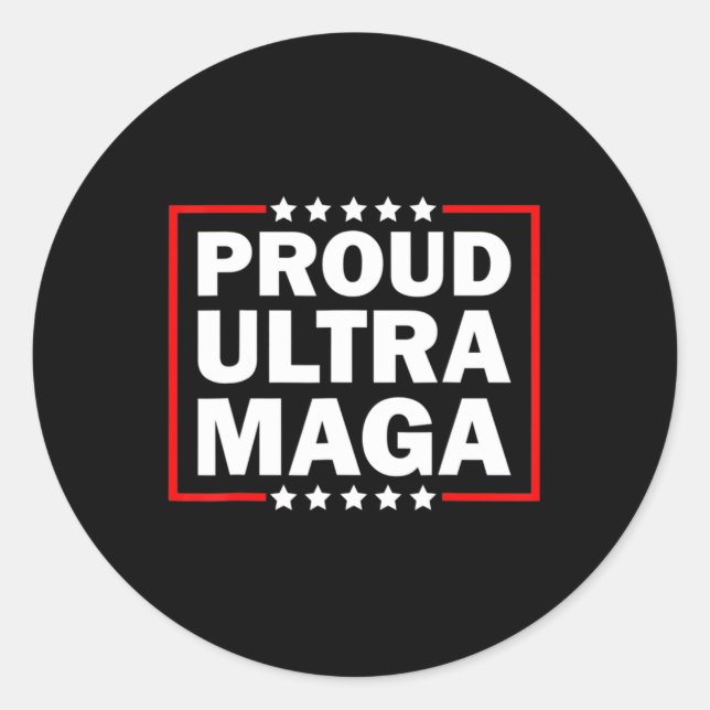 Ultra Maga Proud Ultra-Maga 8 Runder Aufkleber (Vorderseite)