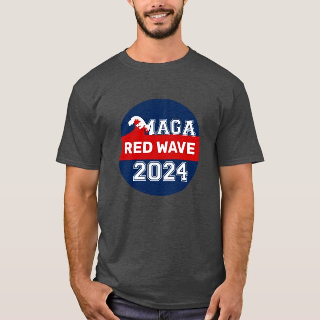 Ultra MAGA Red Wave kommt MAGA King Trump 2024 T-Shirt (Vorderseite)