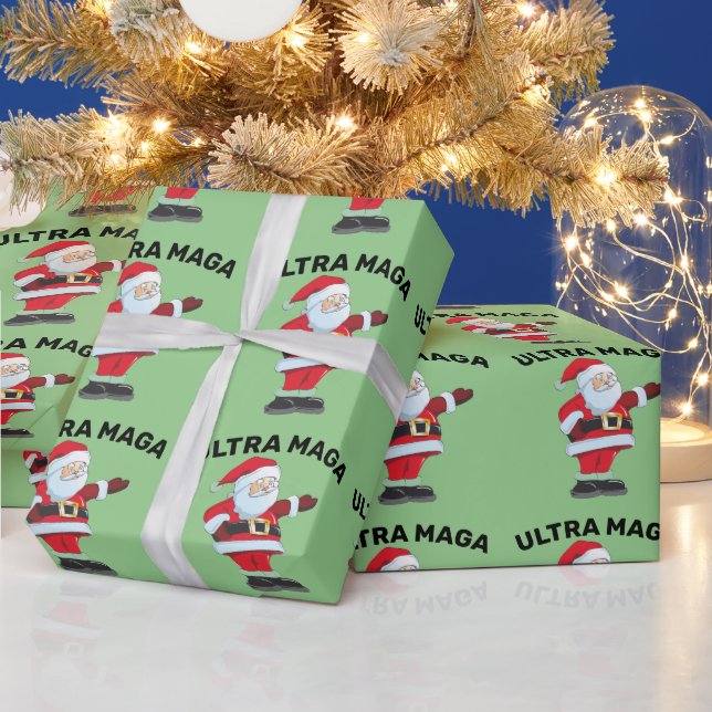 ULTRA MAGA TRUMP CHRISTMAS SANTA Wrapping Paper Geschenkpapier (Feiertage)