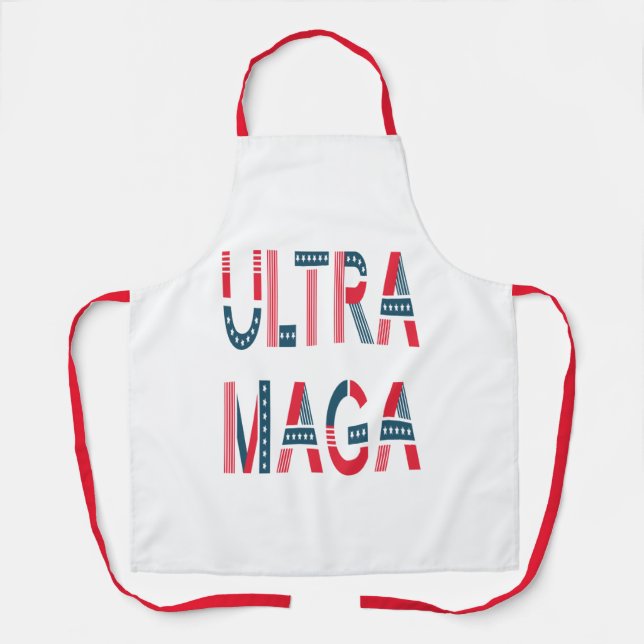 Ultra MAGA Trump Patriotische Republikanische Kons Schürze (Vorderseite)