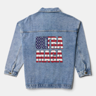 Ultra MAGA Trump Unterstützer ⛳ Great Again USA Jeansjacke