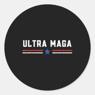 Ultra MAGA und stolz darauf Anti-Biden Runder Aufkleber