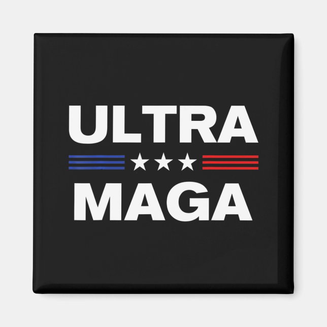 Ultra Maga United State Fahne 3 Magnet (Vorne)