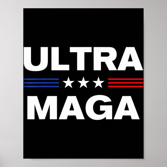 Ultra Maga United State Fahne 3 Poster (Vorne)
