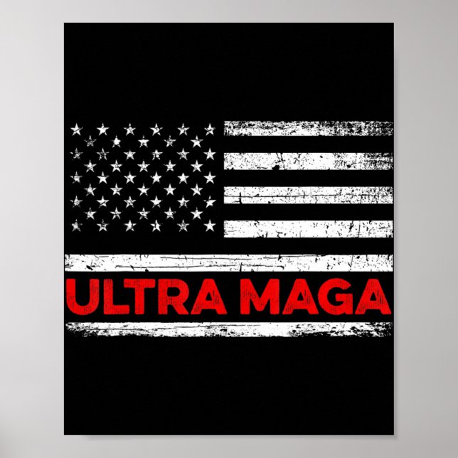 Ultra Maga United State-Flagge Poster (Vorne)