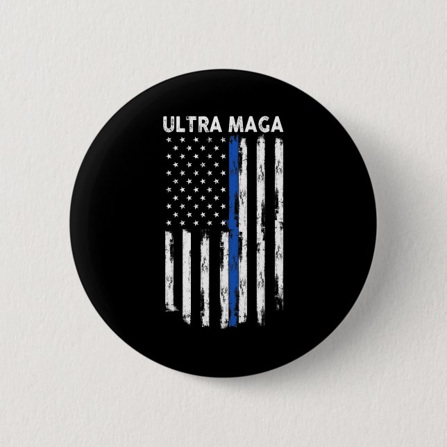 Ultra Maga US Flag Proud Ultra Maga Button (Vorderseite)