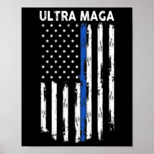 Ultra Maga US Flag Proud Ultra Maga Poster