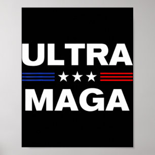 Ultra Maga Vereinigte Staaten Flagge 3 Poster