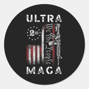 Ultra MAGA - wir, die Menschen, sind 15 2. Änderun Runder Aufkleber