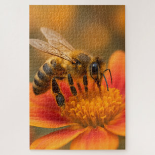 Ultra-Makro-Honigbiene Nahaufnahme Photorealistisc Puzzle