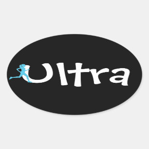 Ultra Marathon-Aufkleber Ovaler Aufkleber