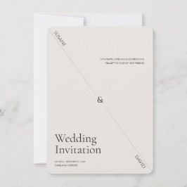 Ultra Minimal luxury Creative wedding invitation  Einladung