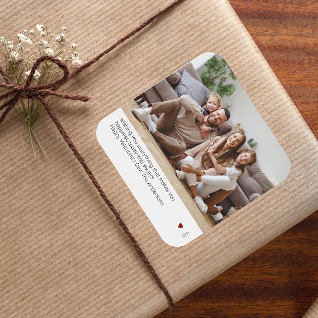 Ultra-Minimal Moderner Valentinstag Foto Sticker (Von Creator hochgeladen)