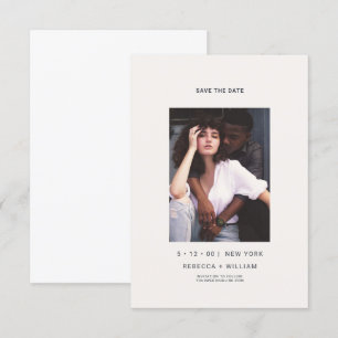 Ultra Minimum Modern Typography Foto Wedding Einladung