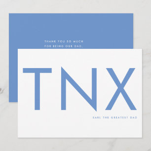 Ultra Modern Bold Baby Blue Vielen Dank für den Ta