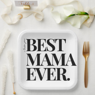 Ultra Modern Bold ‘Best Mama Ever Pappteller