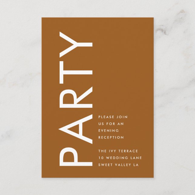 Ultra Modern Bold Big Monogram Simple Wedding Encl Begleitkarte (Vorderseite)