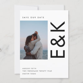 ULTRA MODERN BOLD NAMES MULTI FOTO SAVE THE DATE EINLADUNG