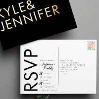 Ultra Modern Bold Names UAWG GOLD FOIL POSTCARD