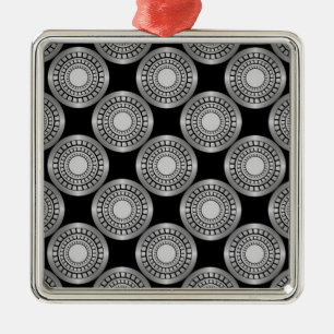 Ultra-Modern Circles Premium Ornament, Silber Ornament Aus Metall