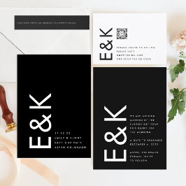 Ultra-Modern-Editierbare Premium Monogram (ohne Fo Save The Date