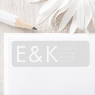 Ultra Modern Grau Bold Big Monogram einfach