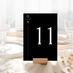Ultra-Modern-Minimal-Schwarze-und-Weiße-Tischnumme Save The Date