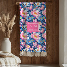 Ultra-Modern-Pink-Monogramm-Fußleiste für sie Fleecedecke