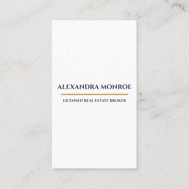 Ultra-Modern Real Estate Vertical Business Card Visitenkarte (Vorderseite)