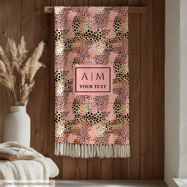 Ultra modern watercolor leopard skin fleece custom (Ultra modern watercolor leopard skin fleece custom )