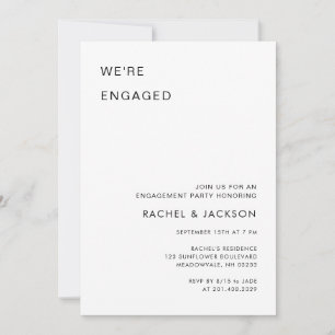 Ultra Modern Wir sind Verlobte Engagement Party Einladung