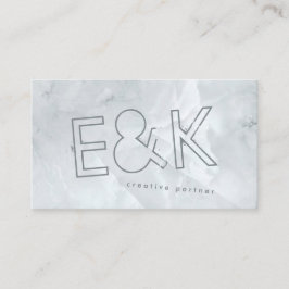 Ultra-moderne Big-Funky-Script-Quartz-Marble Visitenkarte