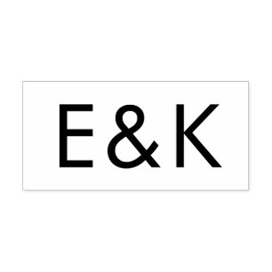 Ultra moderne, fette Monogramm-Hochzeitsrückseite Permastempel