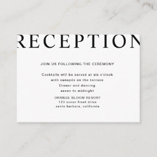 ultra-modernste Empfang-Abschlusskarte Begleitkarte