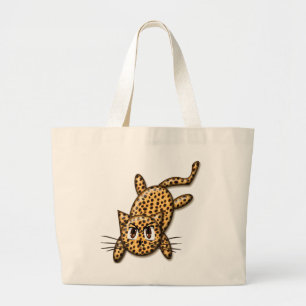 Ultra Niedlich Anime Leopard Kitty Jumbo Stoffbeutel