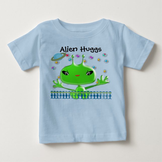Ultra Niedlich Baby Alien Huggs T-shirt (Vorderseite)