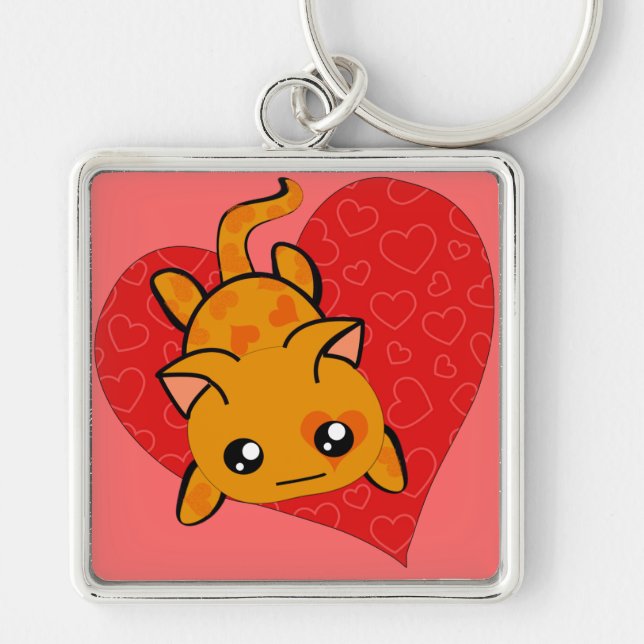 Ultra Niedlich Kawaii Anime Kitty Schlüsselanhänger (Vorne)